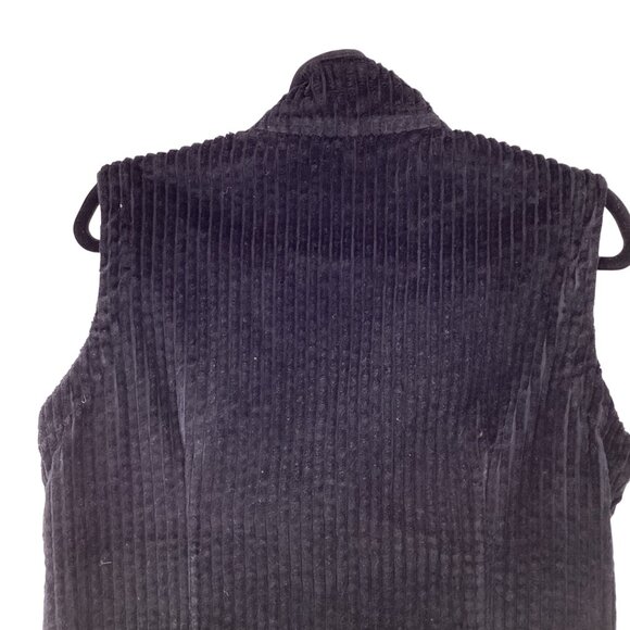Woolrich Womens Vest Size‎ Medium Black Corduroy Zip-Up Vest Pockets Full Zip - Picture 5 of 8